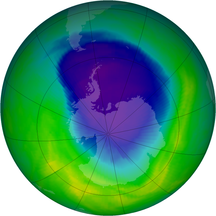 Ozone Map 2000-10-18